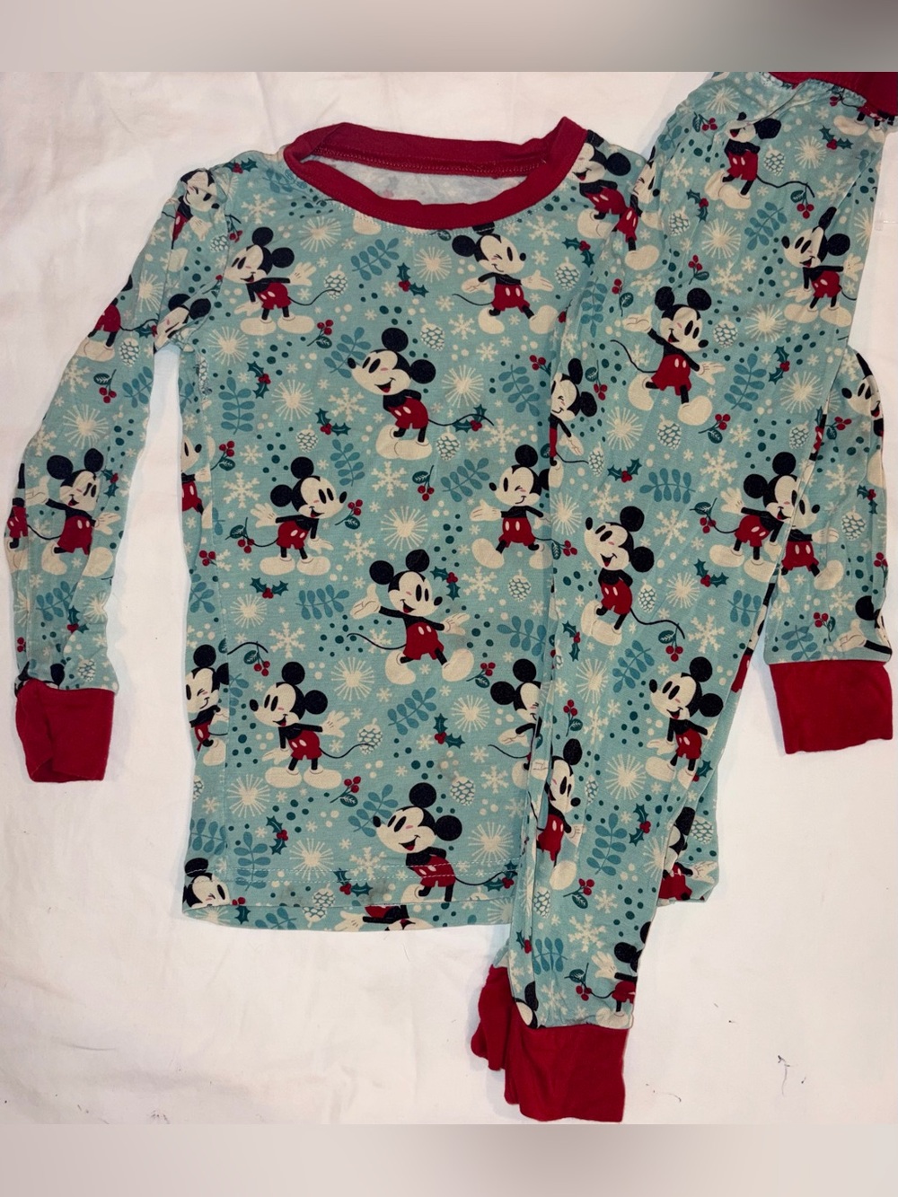 Disney X Little Sleepies Mickey Mouse 2 piece bamboo pajamas sz 2T EUC